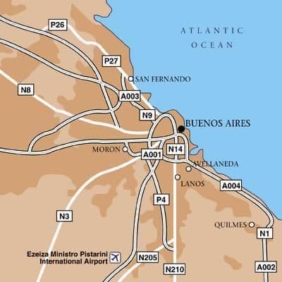 Buenos Aires airports map