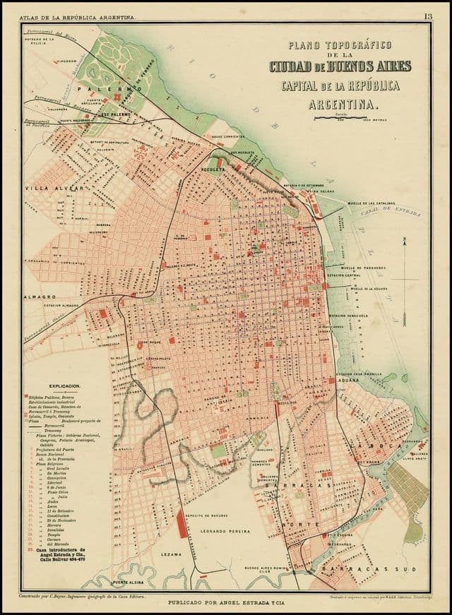 Mapa historyczna Buenos Aires
