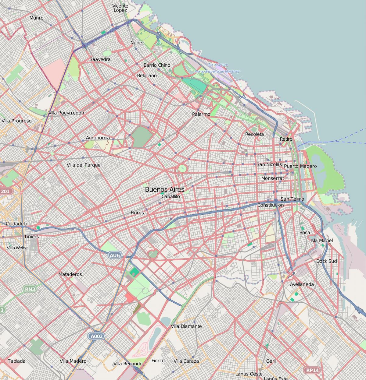 Mapa drogowa Buenos Aires