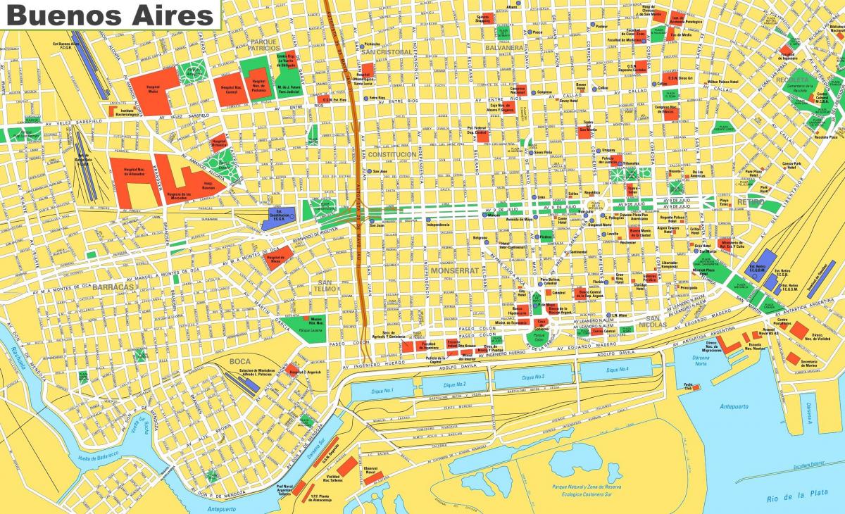 Buenos Aires - mapa miasta