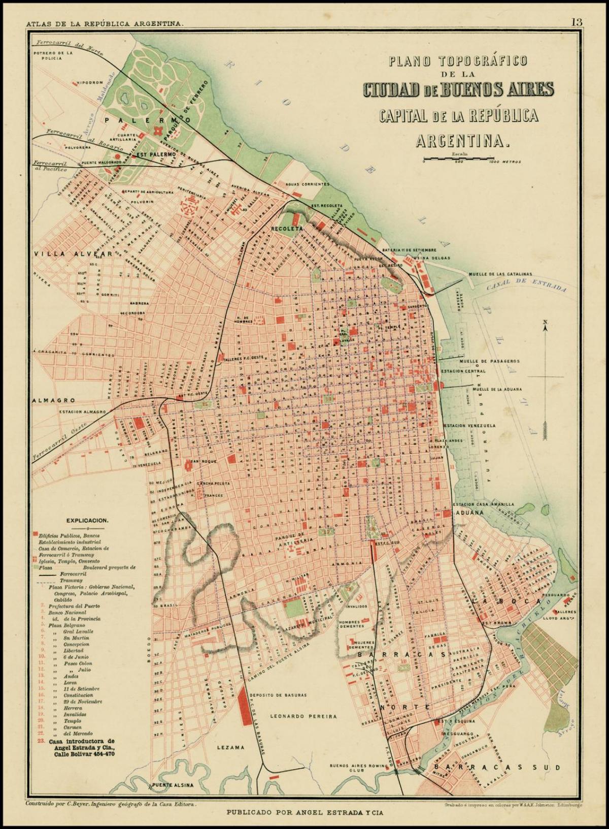 Mapa historyczna Buenos Aires